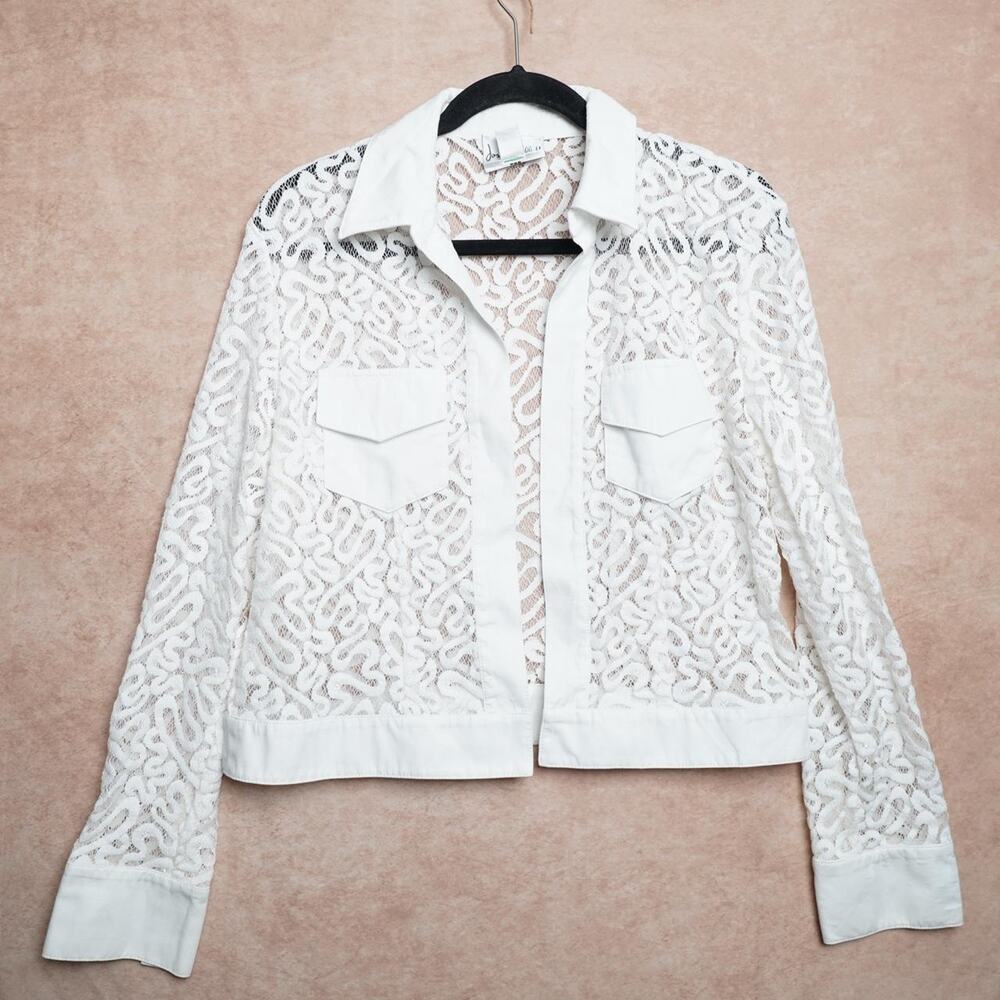 Joseph Ribkoff Lace Jacket White Open Front 14